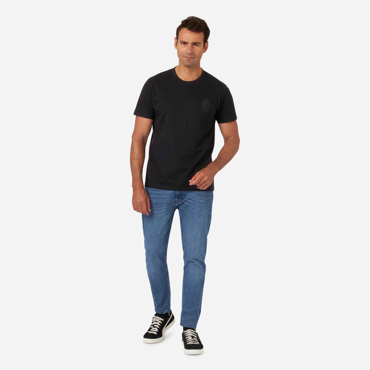 T-SHIRT MILAN MONOCHROME CON LOGO IN TINTA