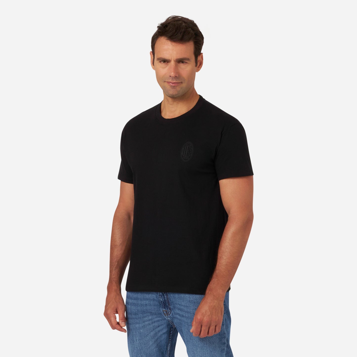 T-SHIRT MILAN MONOCHROME CON LOGO IN TINTA