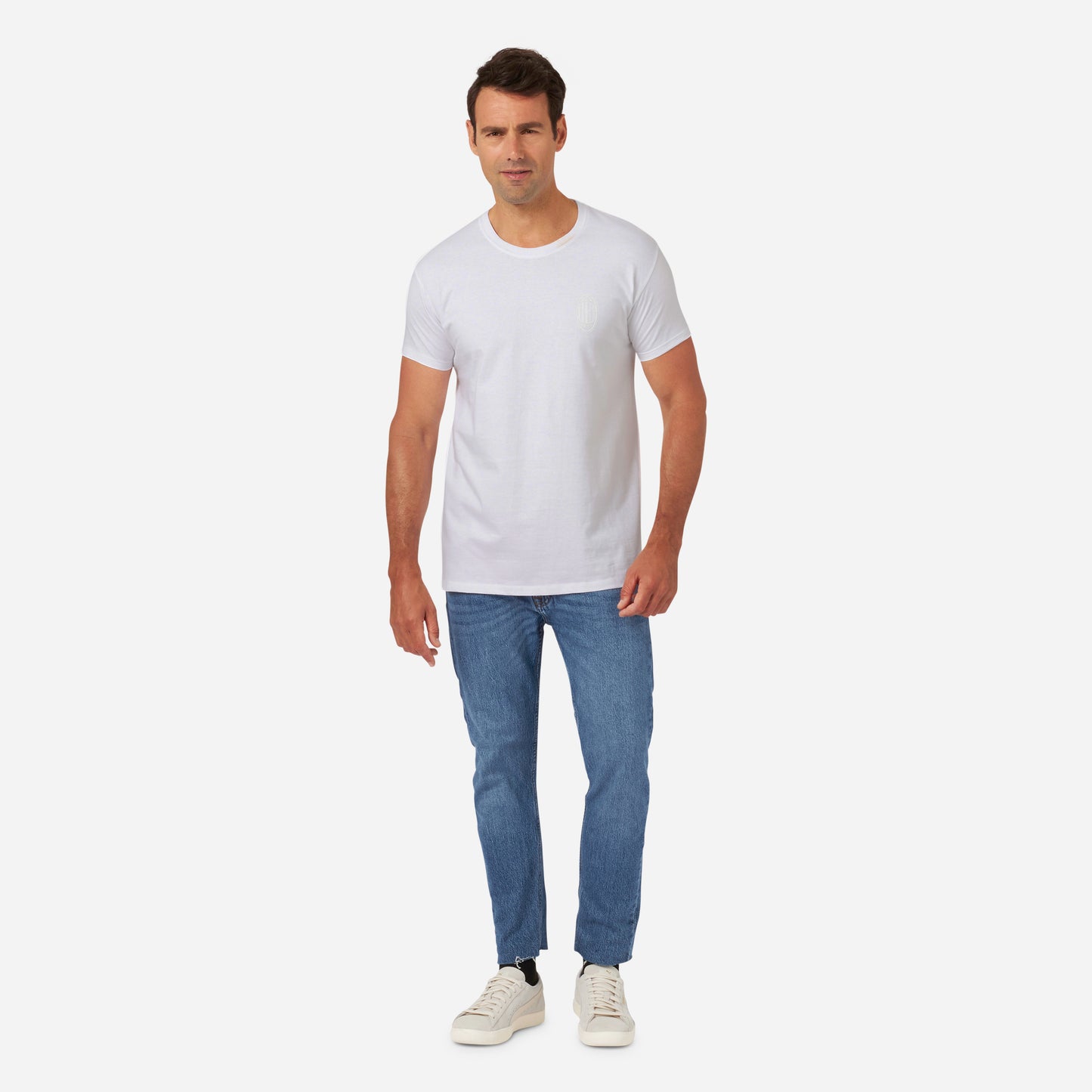 T-SHIRT MILAN MONOCHROME CON LOGO IN TINTA