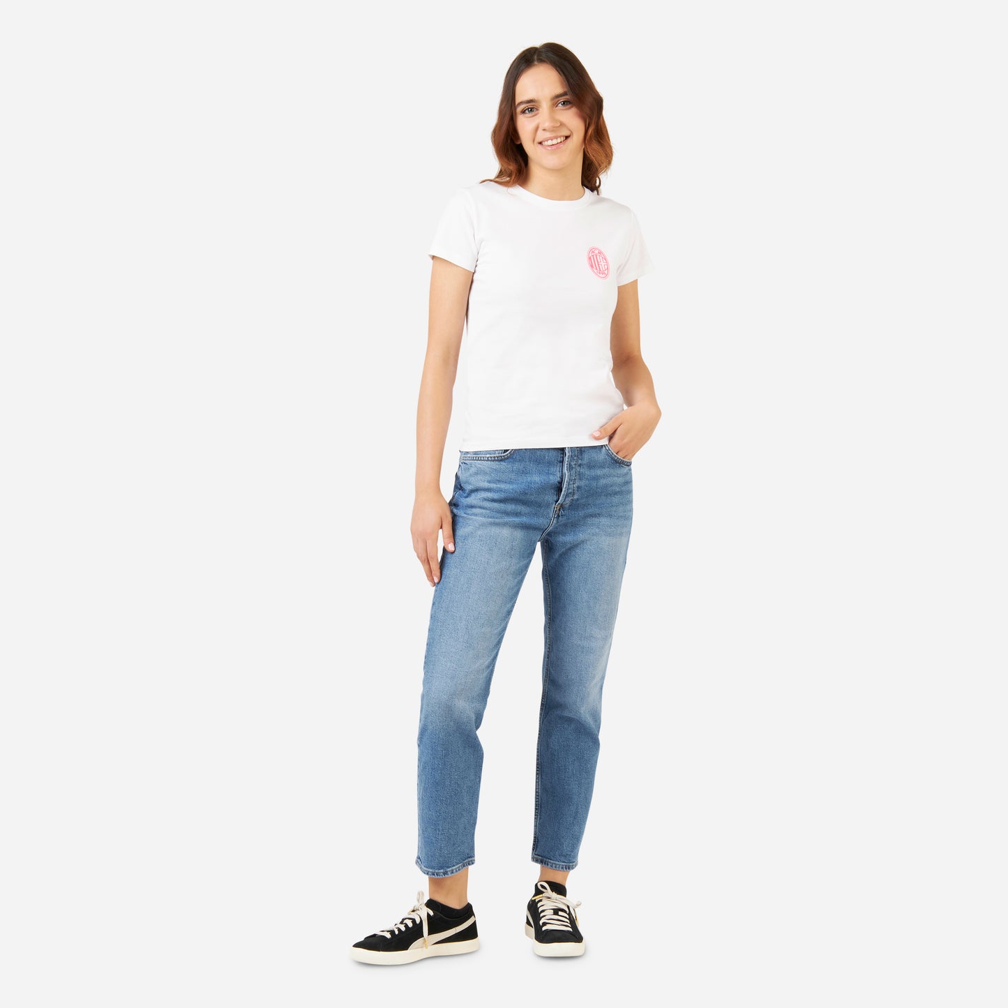 T-SHIRT MILAN MONOCHROME DONNA CON LOGO FLUO