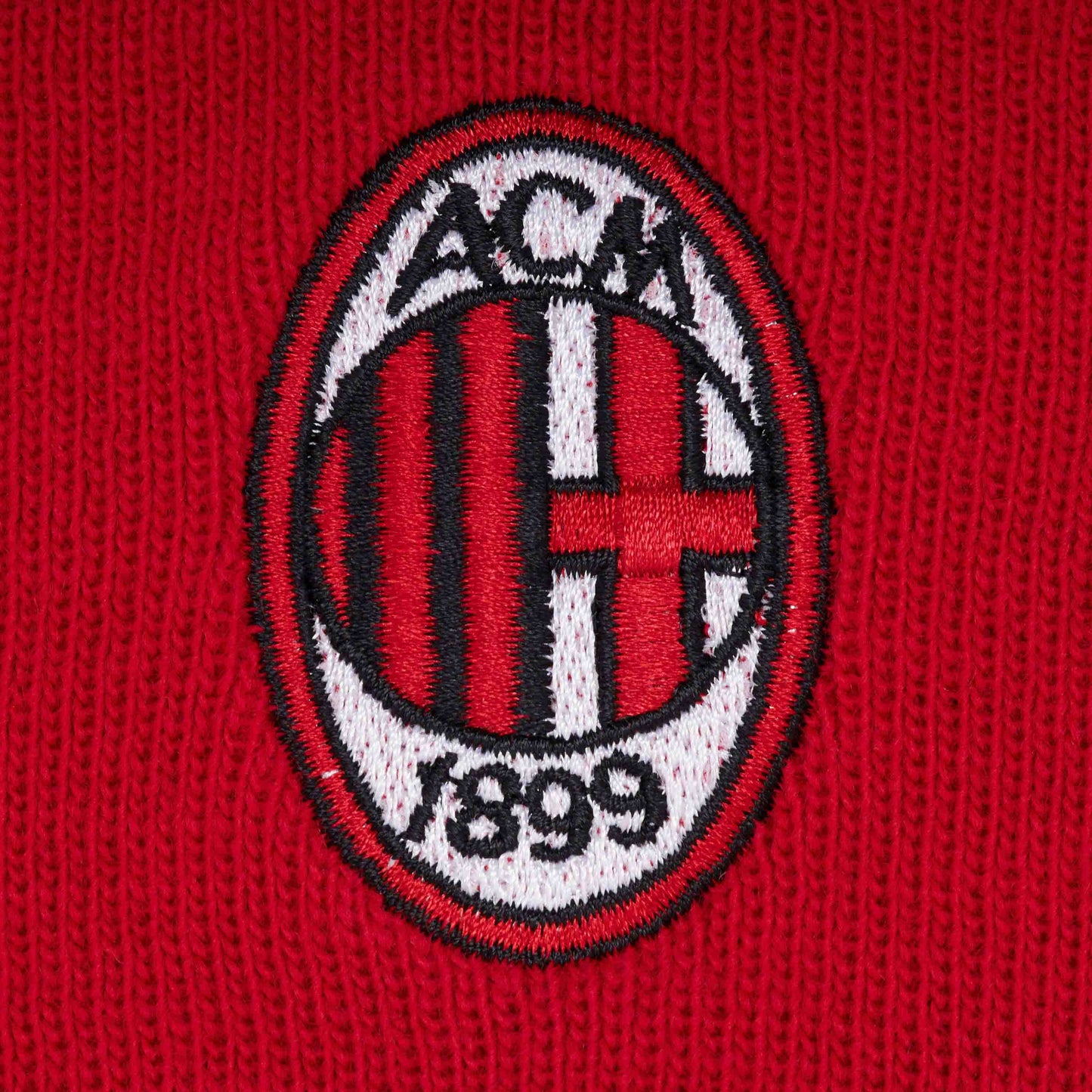 BERRETTO MILAN BICOLOR CON LOGO