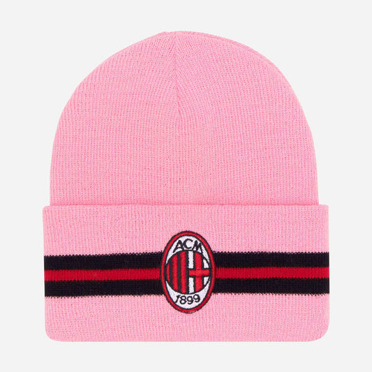 BERRETTO MILAN CON LOGO E BANDA A CONTRASTO