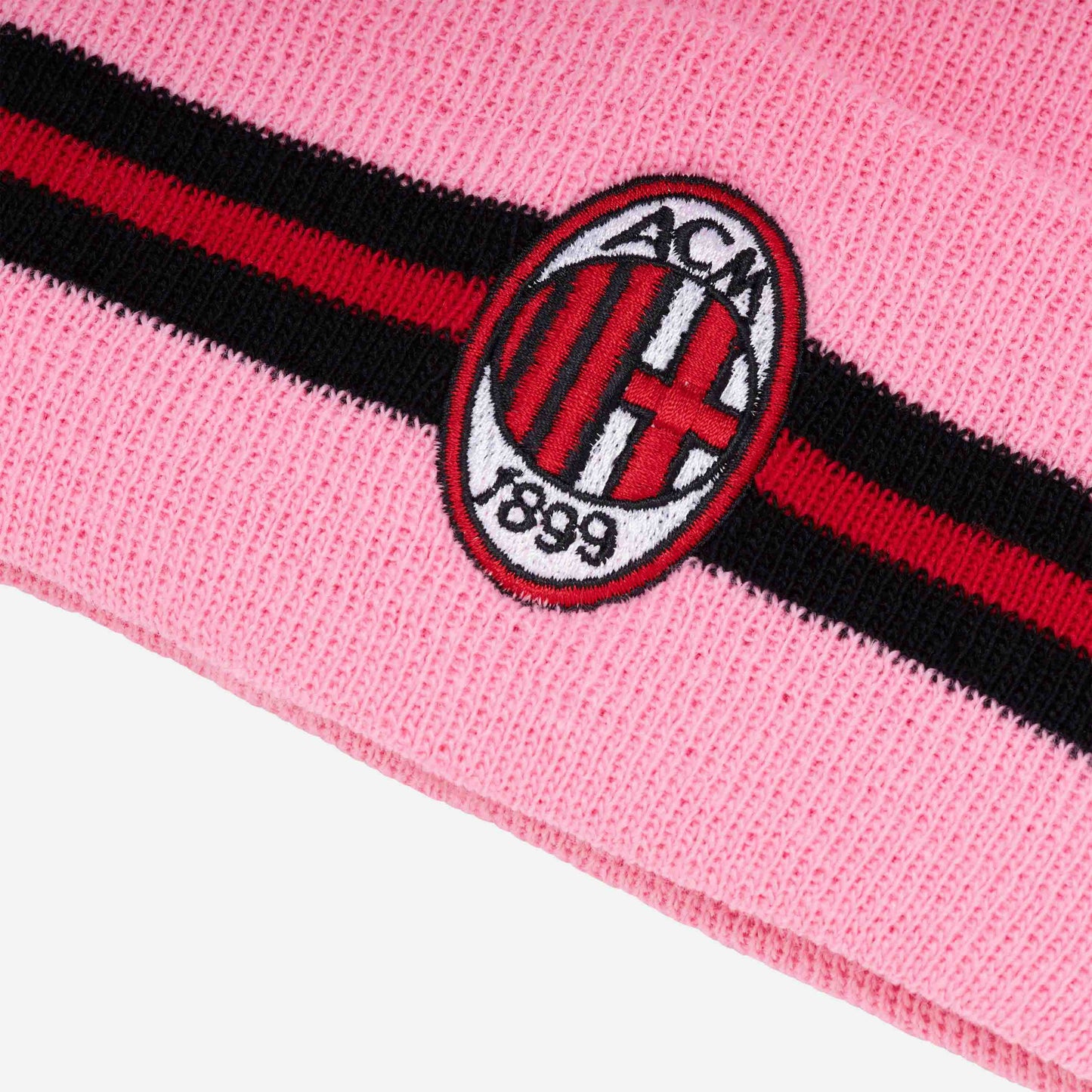 BERRETTO MILAN CON LOGO E BANDA A CONTRASTO