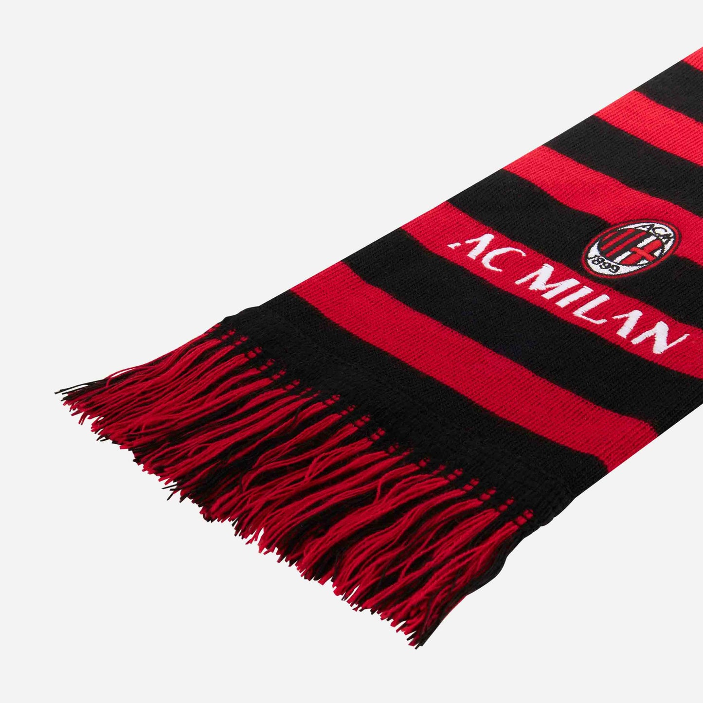 SCIARPA MILAN A RIGHE ROSSONERE CON RICAMO