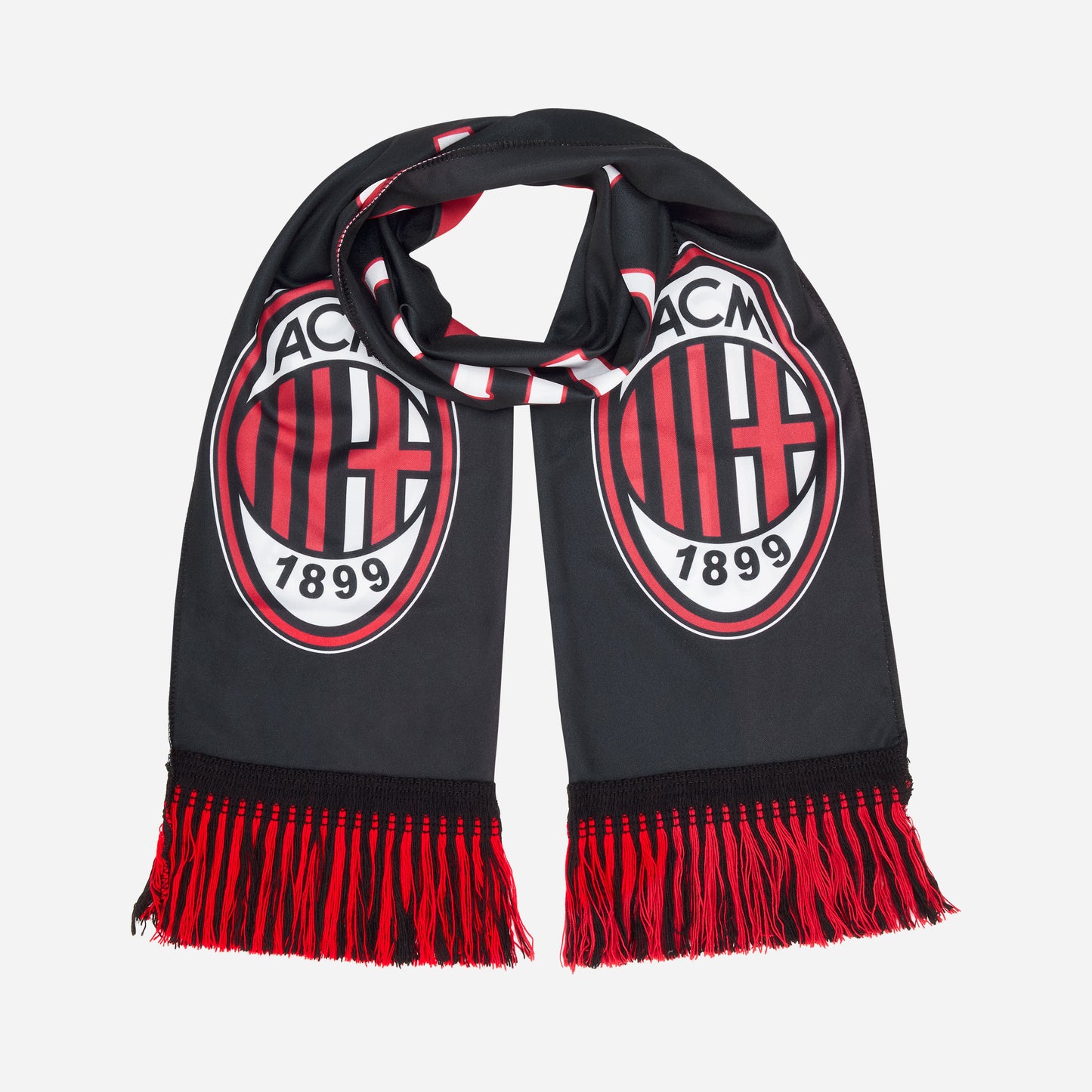 SCIARPA MILAN DOUBLE FACE A BLOCCHI ROSSONERI