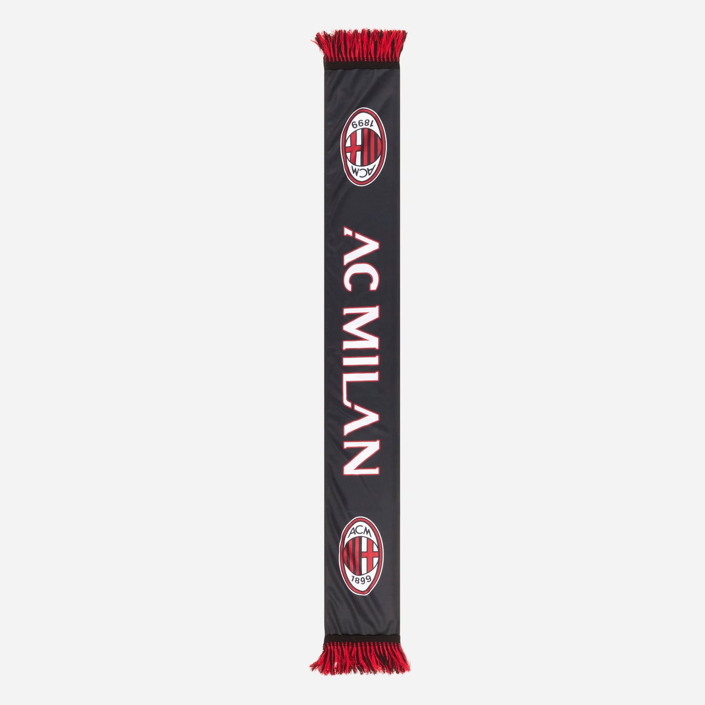 SCIARPA MILAN DOUBLE FACE A STRISCE ROSSONERE