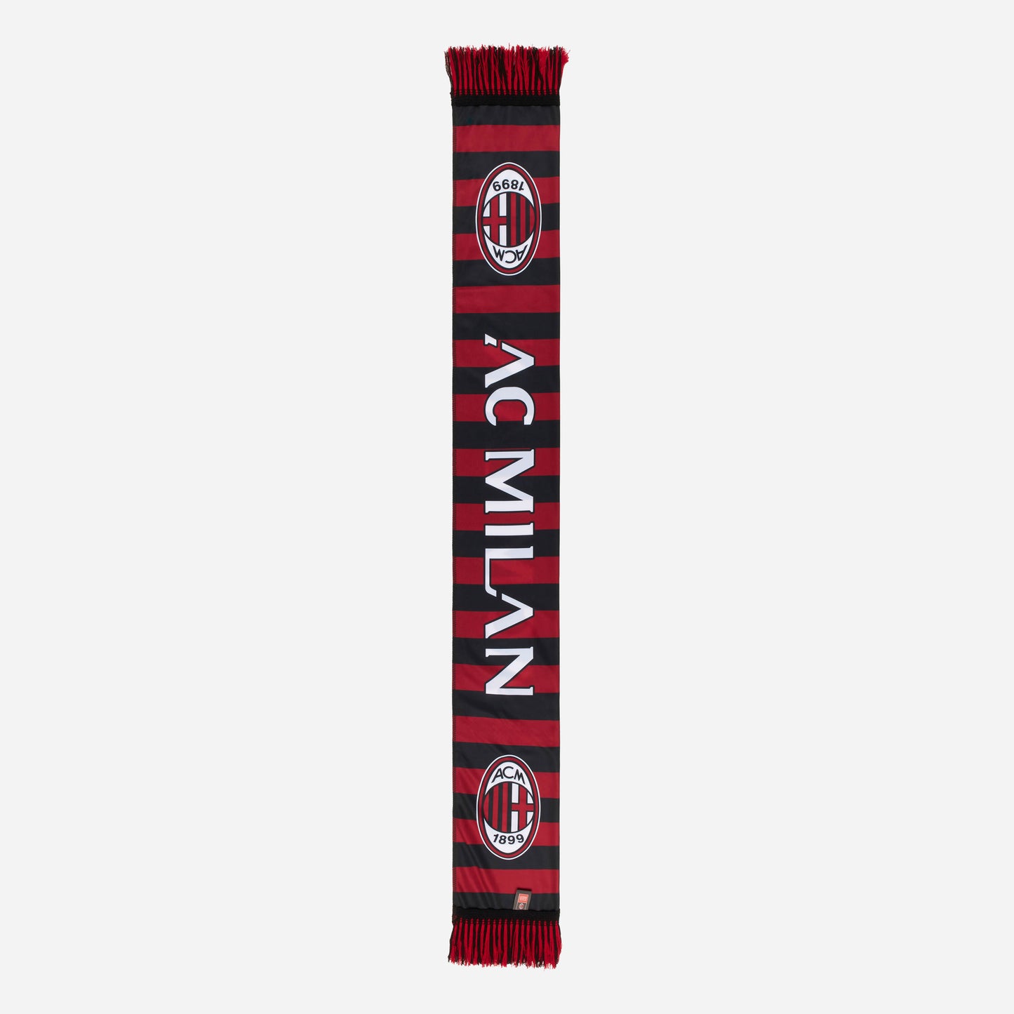 SCIARPA MILAN DOUBLE FACE A STRISCE ROSSONERE