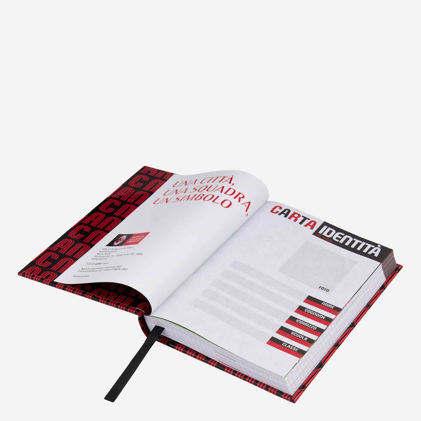 MILAN DIARY WITH AC MILAN DESIGN AND LOGO
