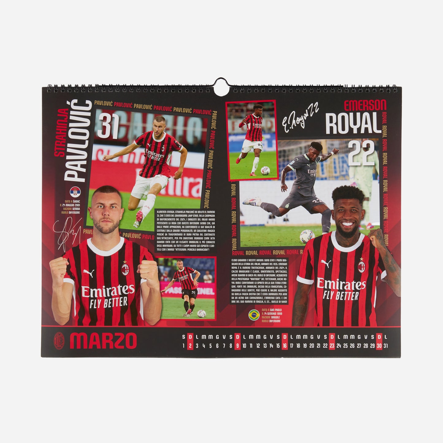 CALENDARIO MILAN 2026