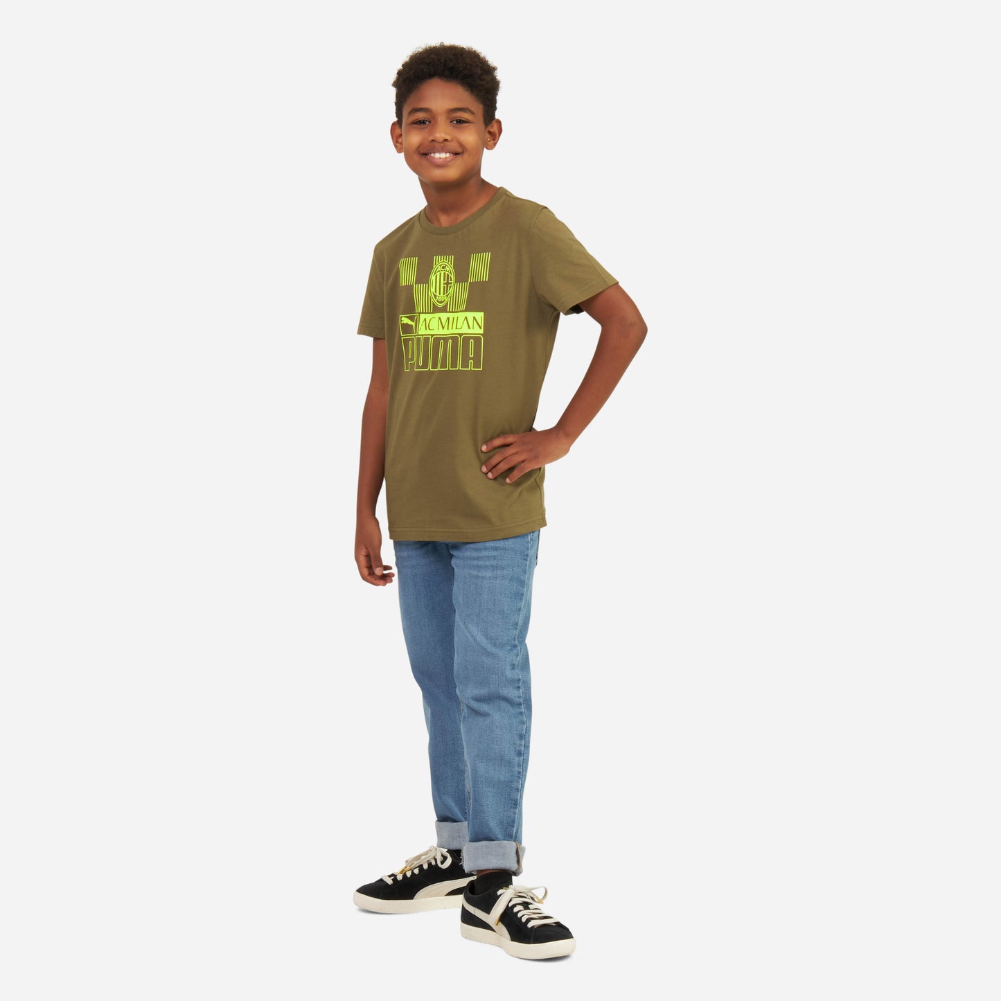 T-SHIRT MILAN BAMBINO CON STAMPA FRONTALE