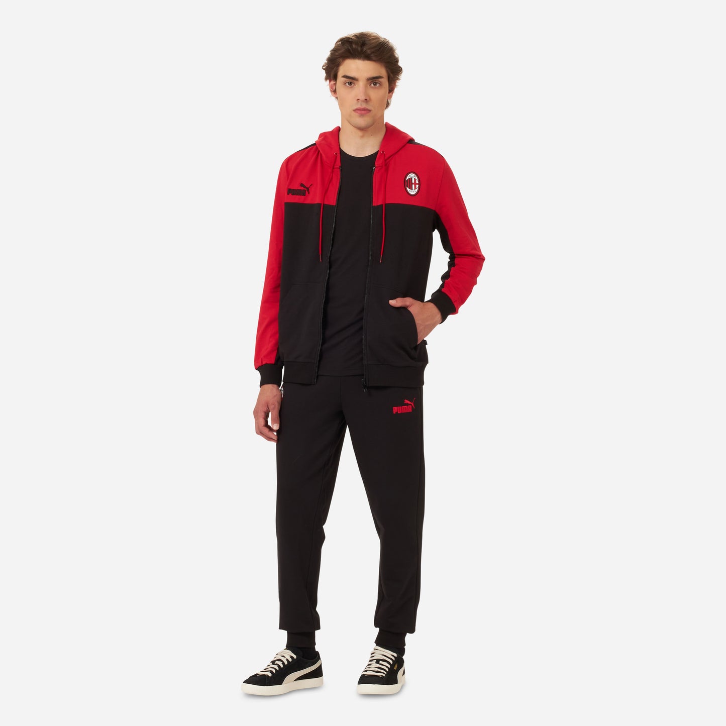 TUTA MILAN CON FELPA FULL ZIP CON CAPPUCCIO E PANTALONI