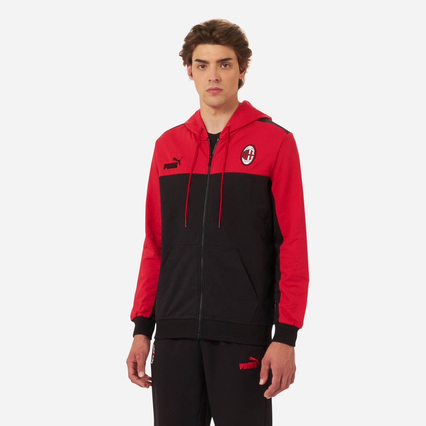 TUTA MILAN CON FELPA FULL ZIP CON CAPPUCCIO E PANTALONI