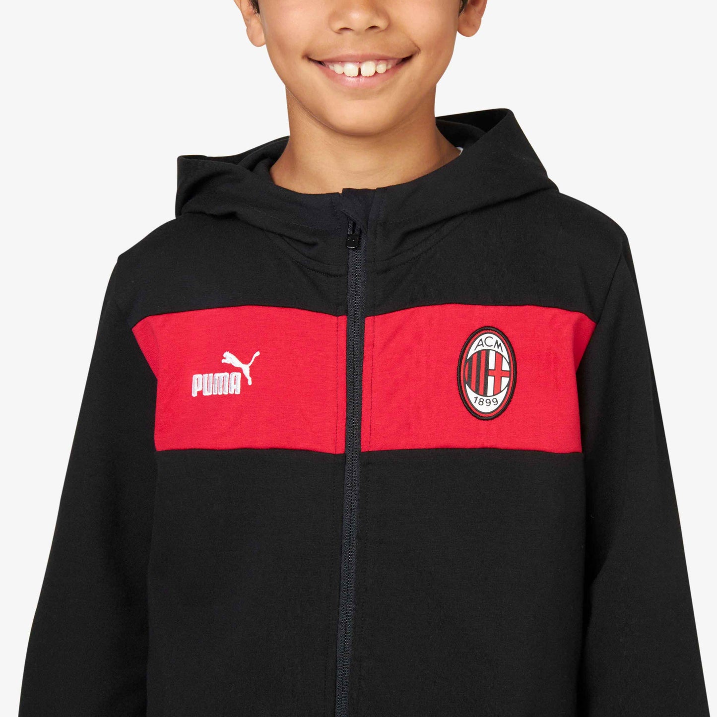 TUTA MILAN BAMBINO CON FELPA FULL ZIP CON CAPPUCCIO E PANTALONI