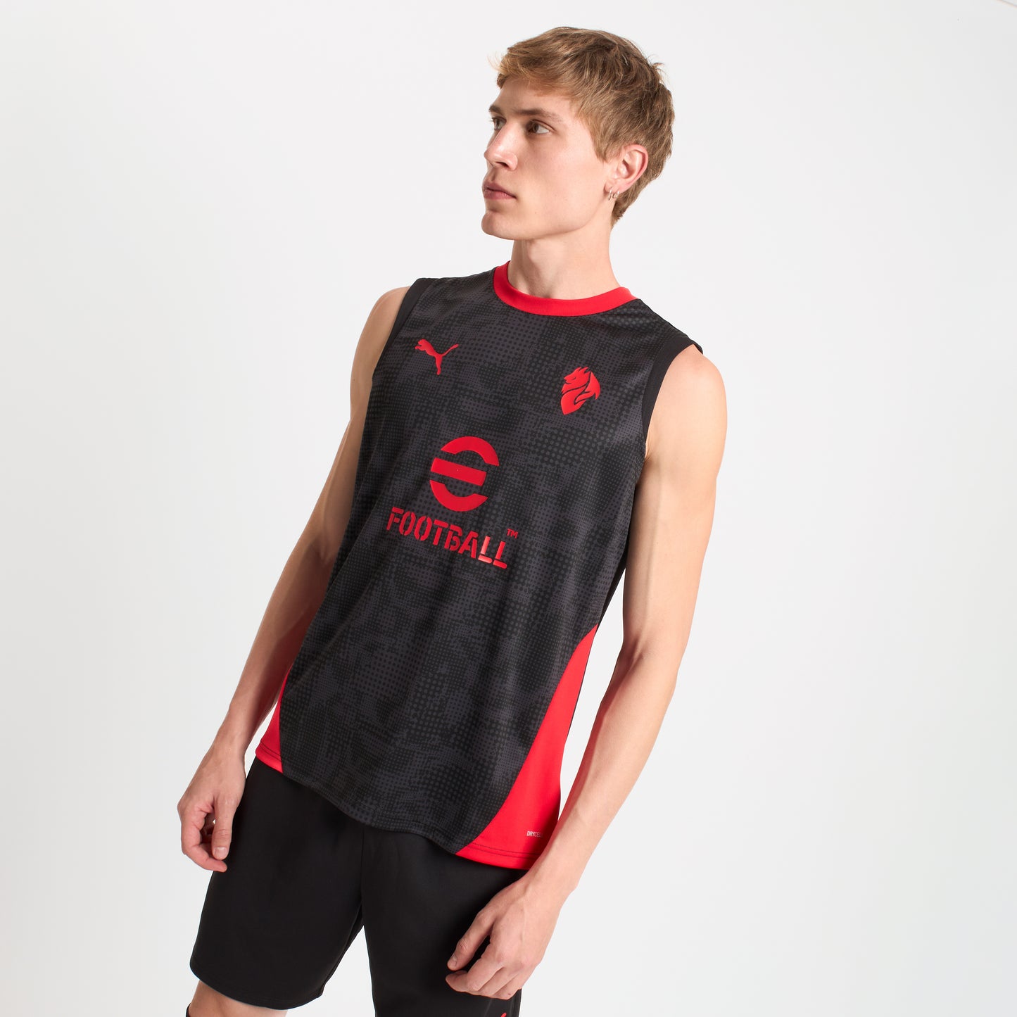MAGLIA NERA MILAN TRAINING 2025/26 SENZA MANICHE