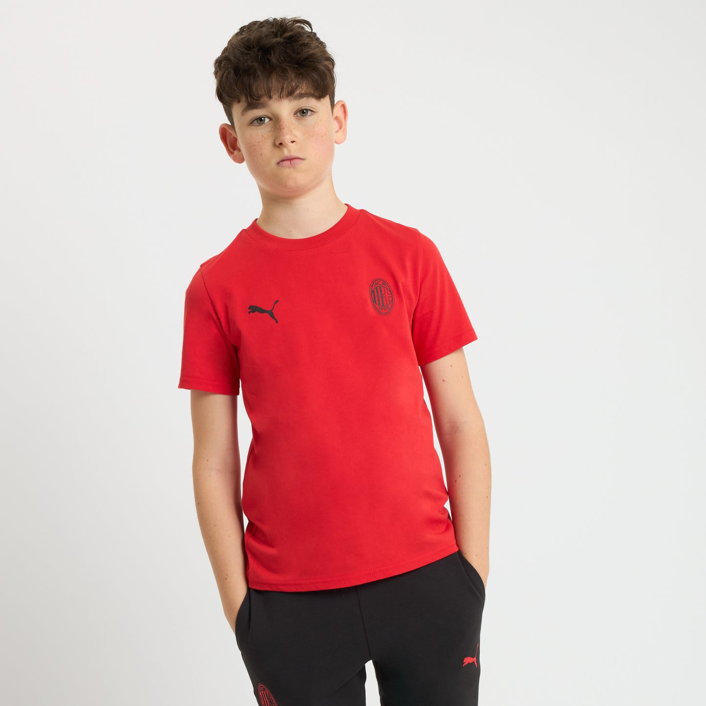 T-SHIRT ROSSA BAMBINO MILAN ESSENTIAL