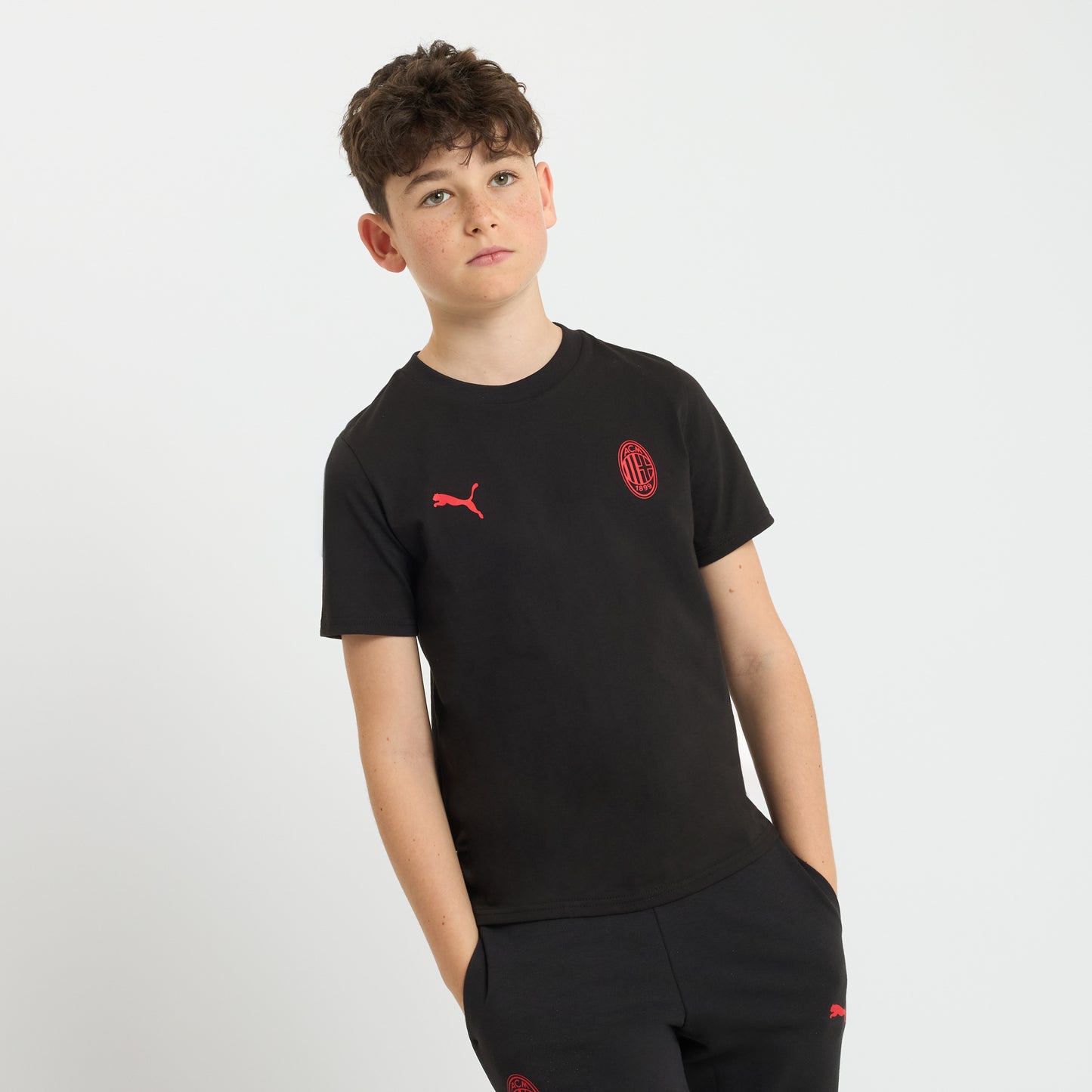 T-SHIRT NERA BAMBINO MILAN ESSENTIAL