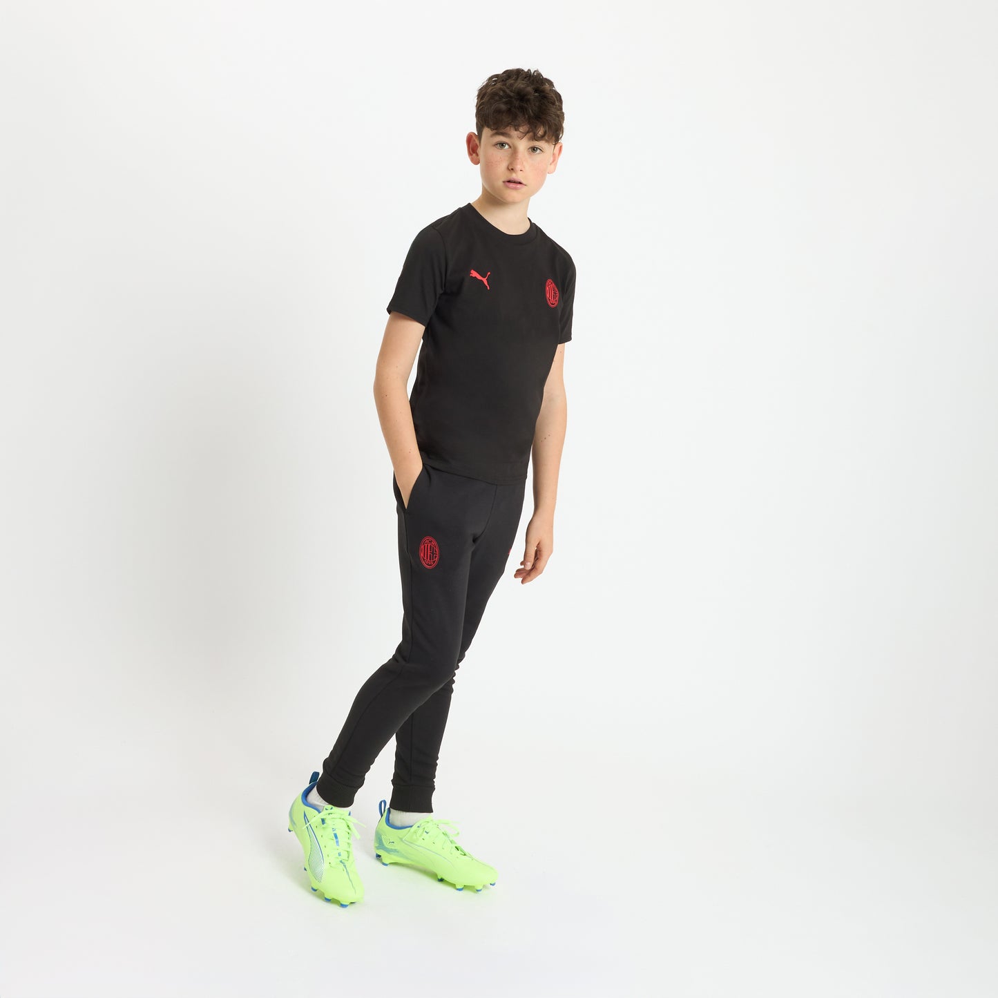 T-SHIRT NERA BAMBINO MILAN ESSENTIAL