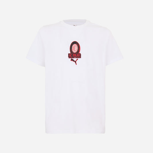 T-SHIRT BIANCA CON GRAFICA CENTRALE MILAN CULTURE