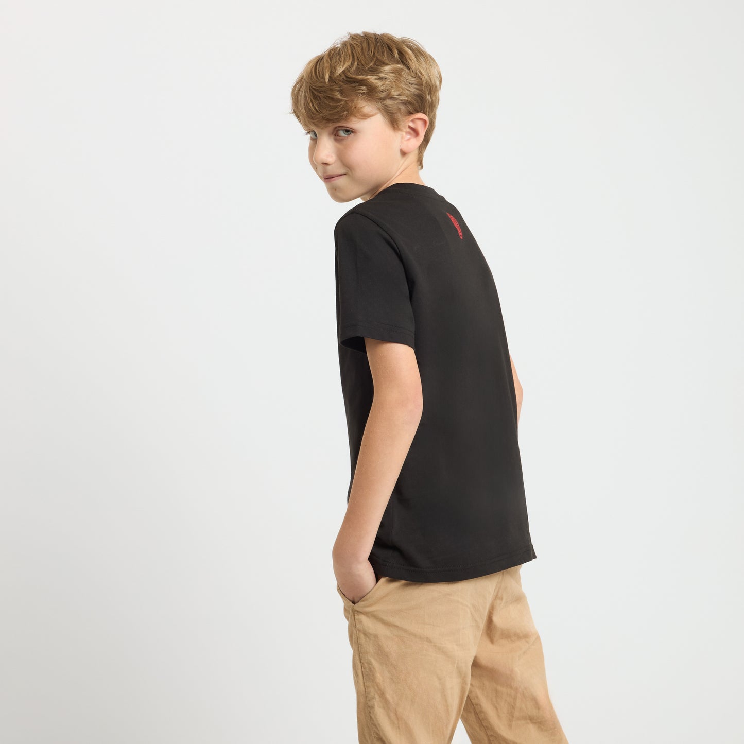 T-SHIRT NERA CON GRAFICA ROSSONERI BAMBINO MILAN CULTURE