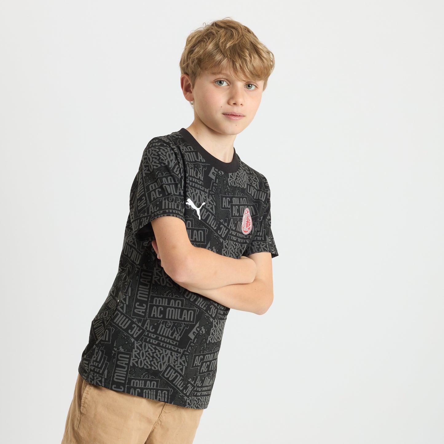 T-SHIRT NERA MILAN CULTURE BAMBINO