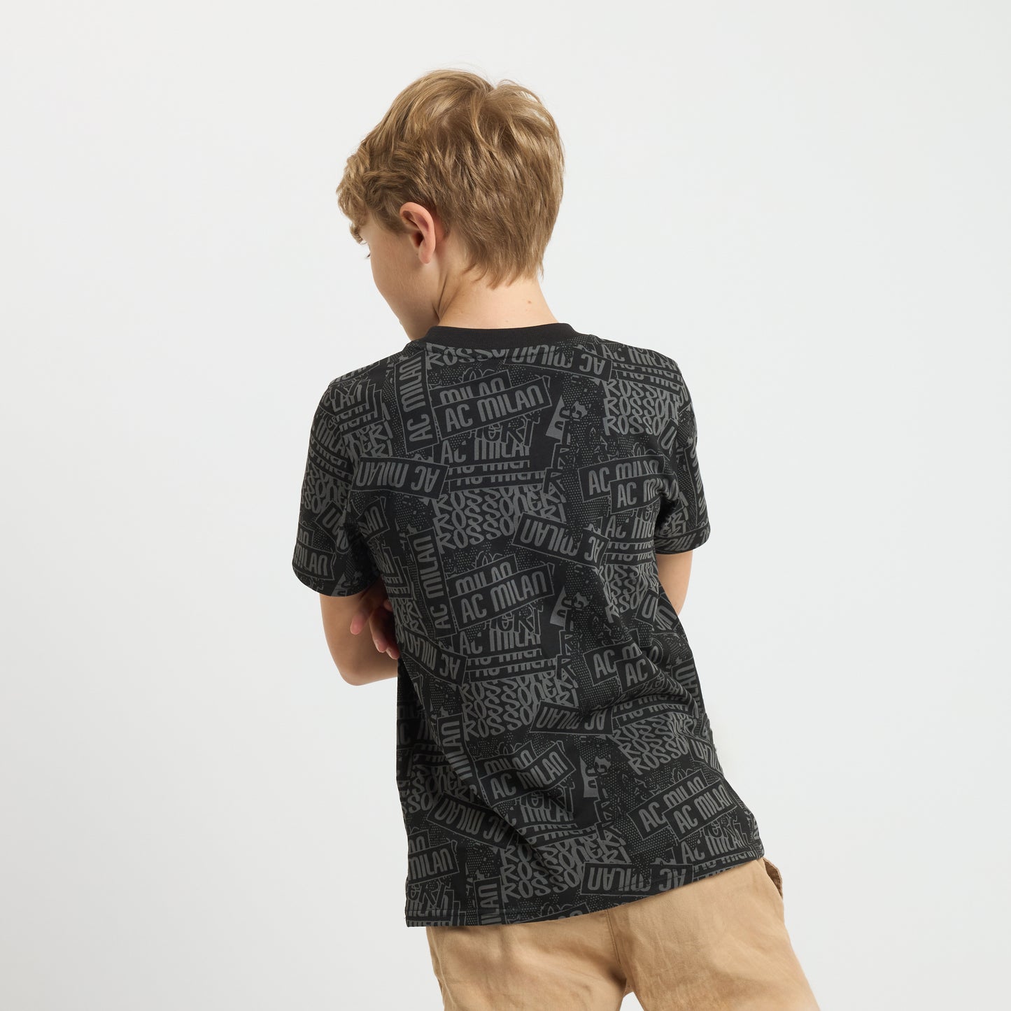 T-SHIRT NERA MILAN CULTURE BAMBINO
