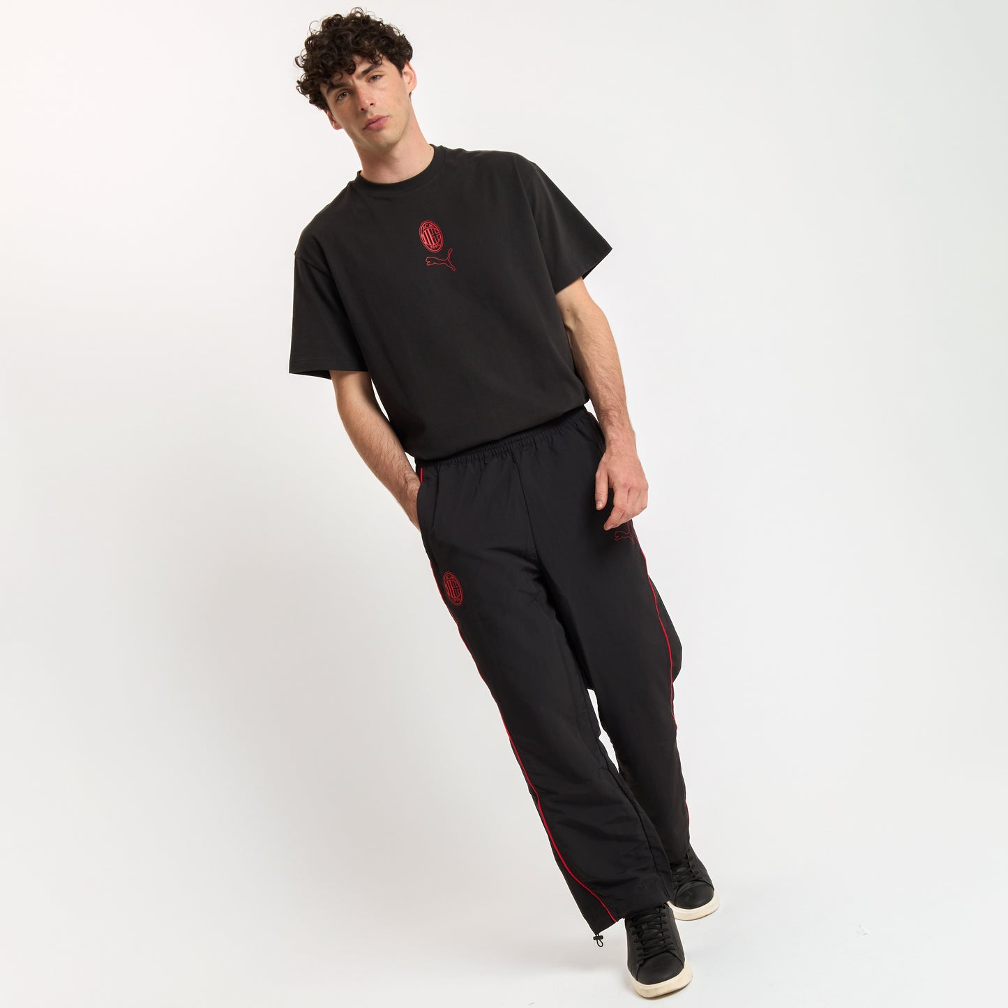 AC MILAN BLACK PANTS FOOTBALL STATEMENT COLLECTION