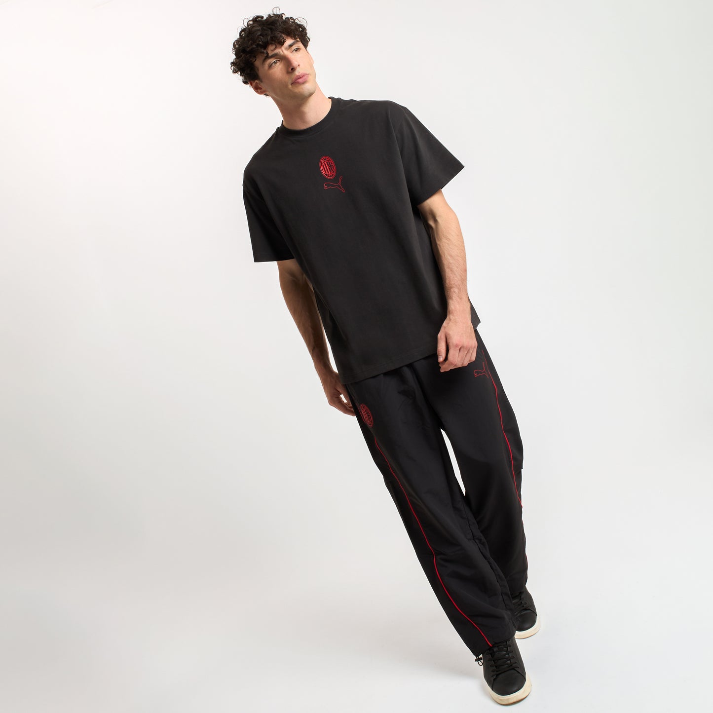 T-SHIRT NERA FOOTBALL STATEMENT MILAN