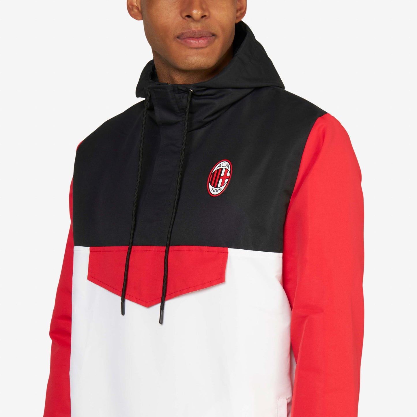 AC MILAN WINDBRAKER JACKET WITH HOOD
