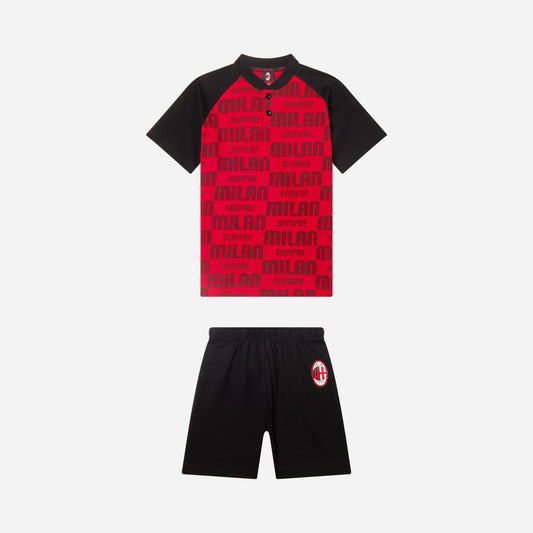 AC MILAN KIDS RED&BLACK PYJAMA WITH LOGOS
