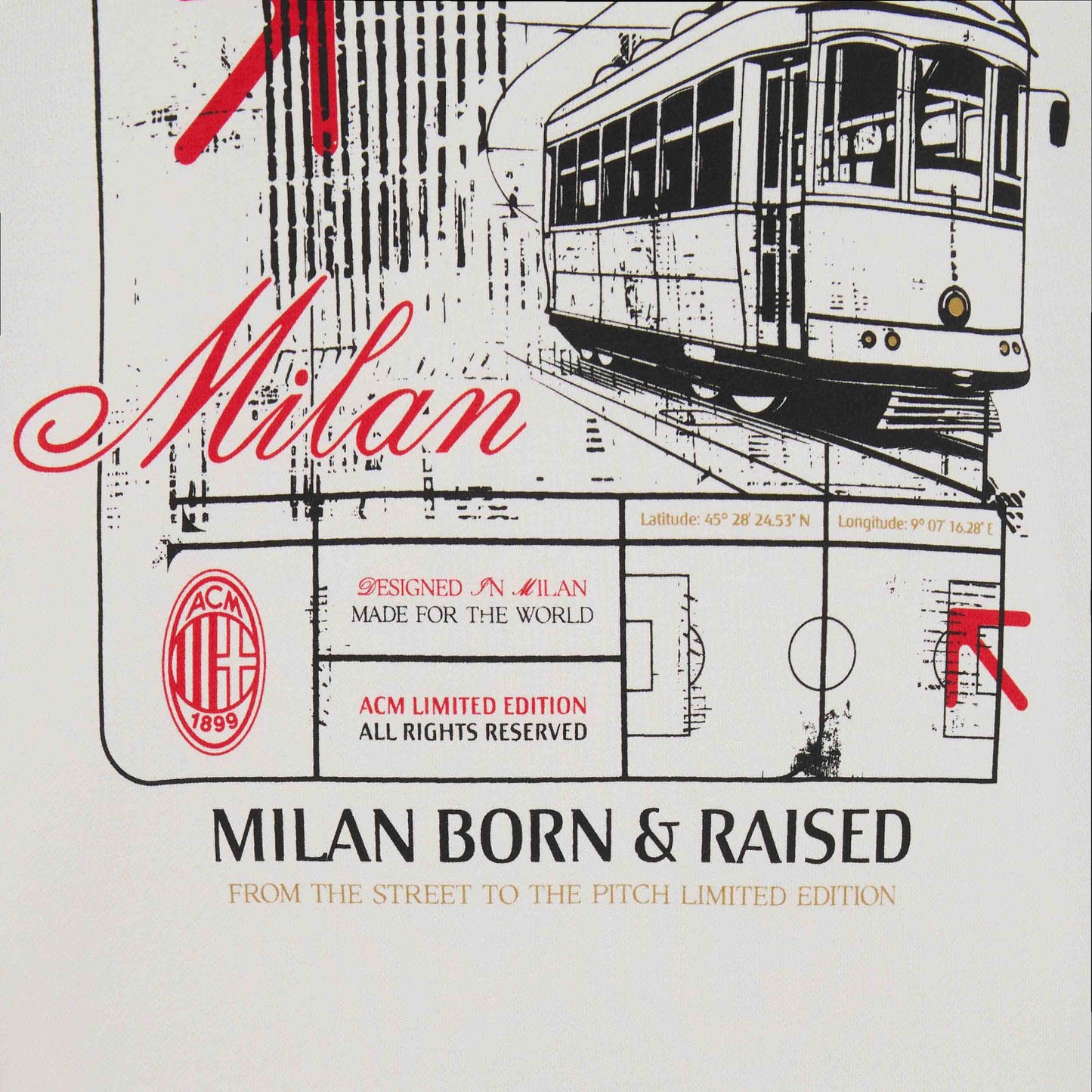 FELPA MILAN CON STAMPA SUL RETRO CITY COLLECTION