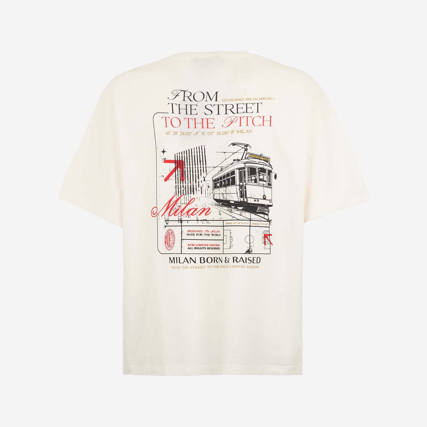 T-SHIRT MILAN CON STAMPA SUL RETRO CITY COLLECTION