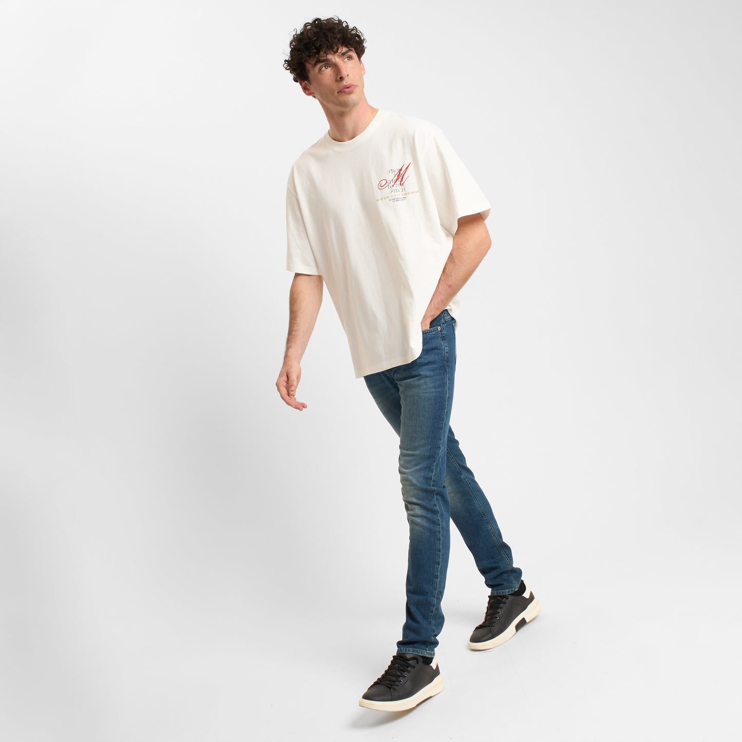 T-SHIRT MILAN CON STAMPA SUL RETRO CITY COLLECTION