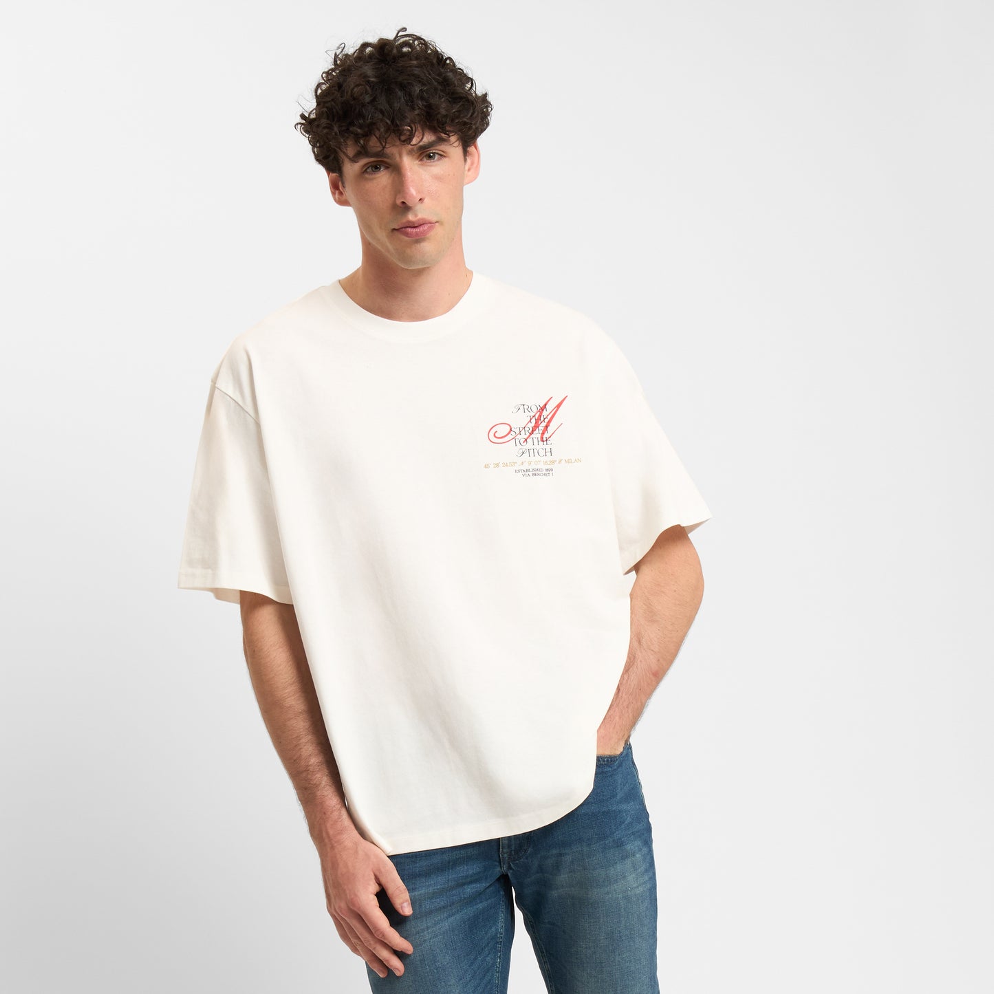 T-SHIRT MILAN CON STAMPA SUL RETRO CITY COLLECTION