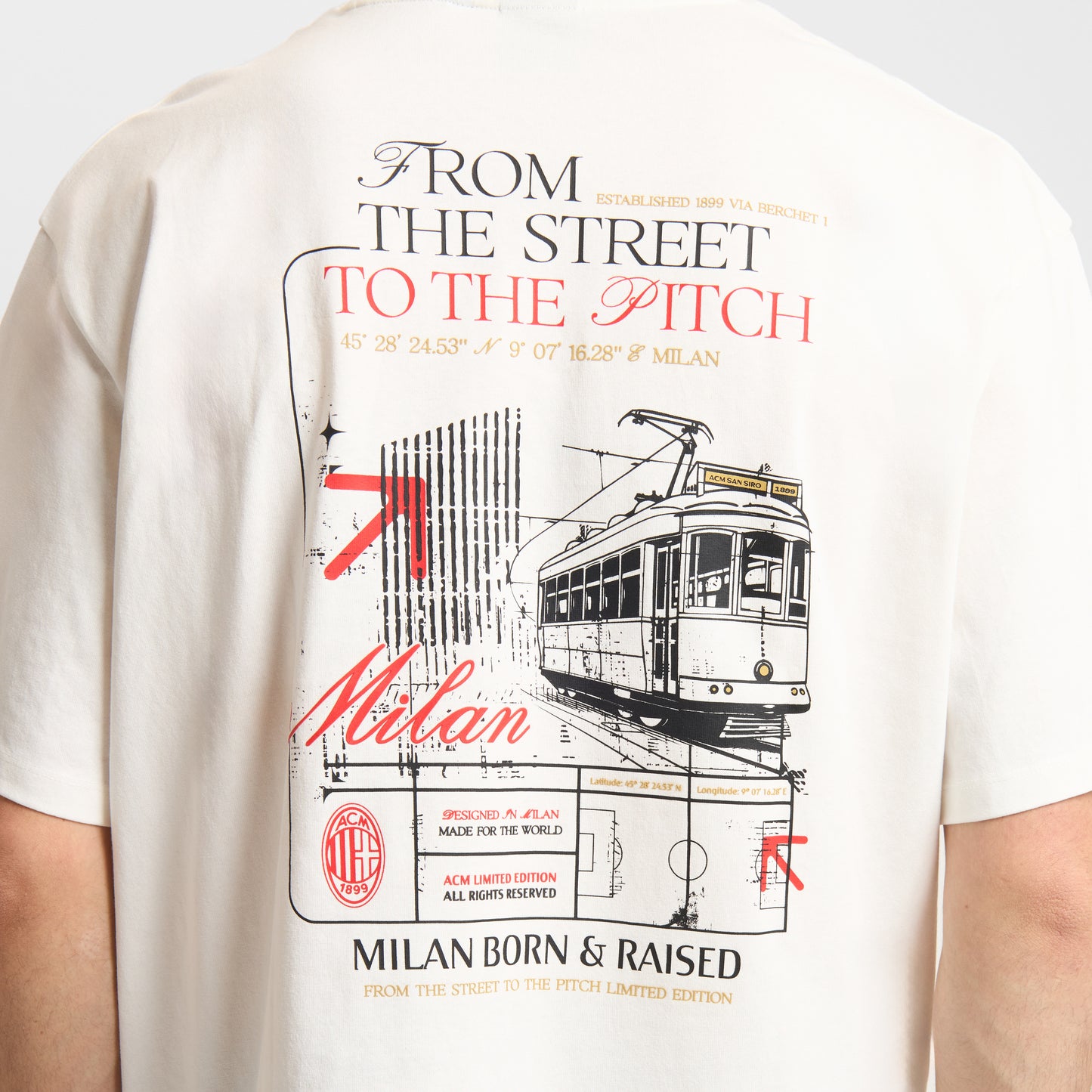 T-SHIRT MILAN CON STAMPA SUL RETRO CITY COLLECTION