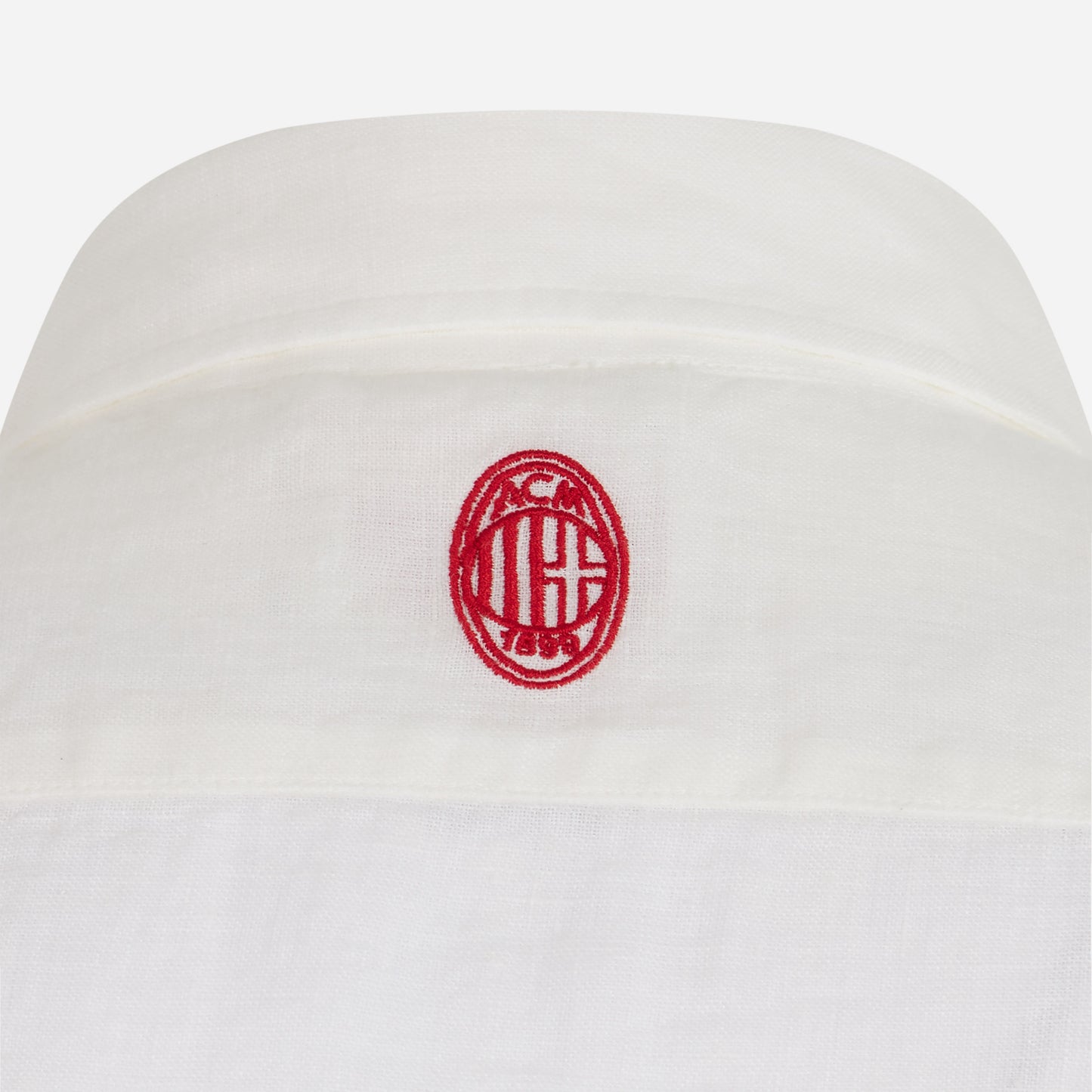 AC MILAN X MC2 SAINT BARTH WHITE LINEN SHIRT “COL DIAVOLO IN FONDO AL CUOR”