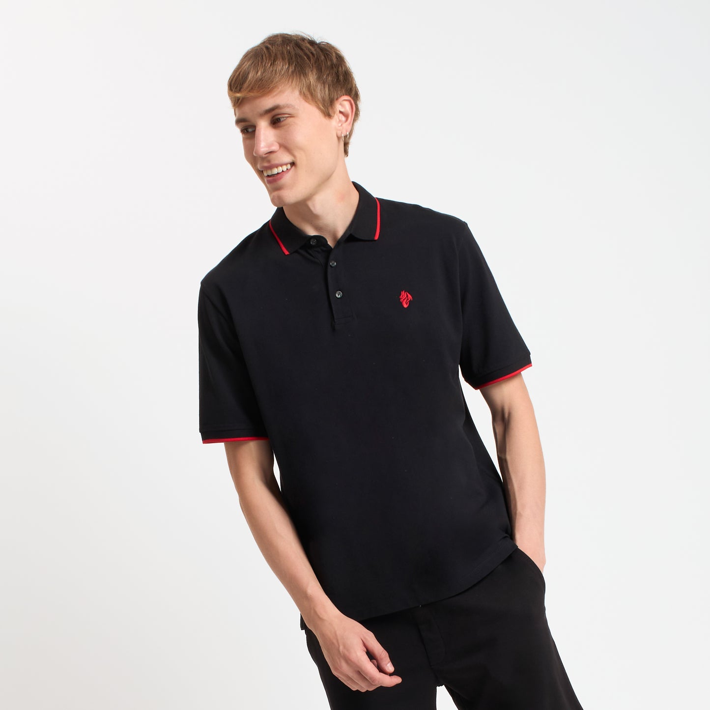 AC MILAN EMBROIDERY POLO SHIRT DEVIL COLLECTION