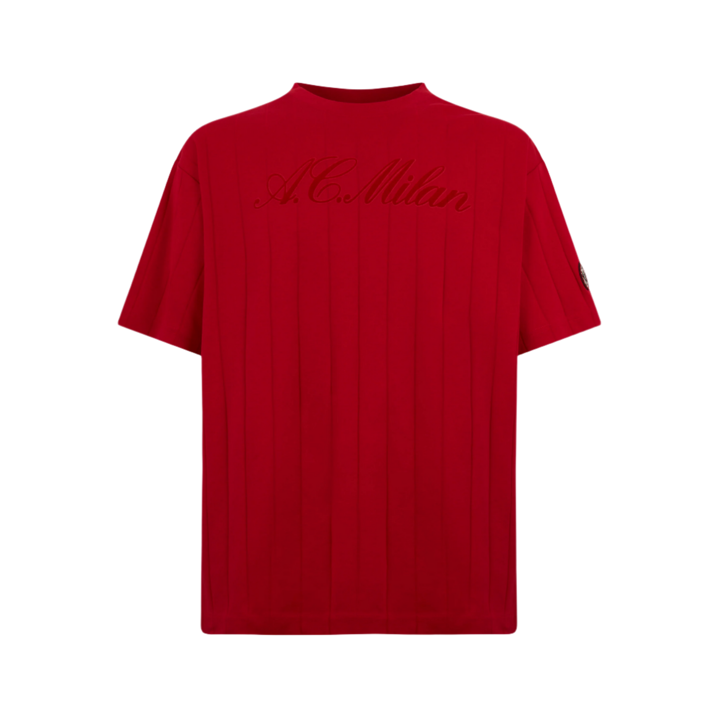 AC Milan x NY Yankees - TSHIRT ROSSA CON SCRITTA SUL FRONTE E RETRO
