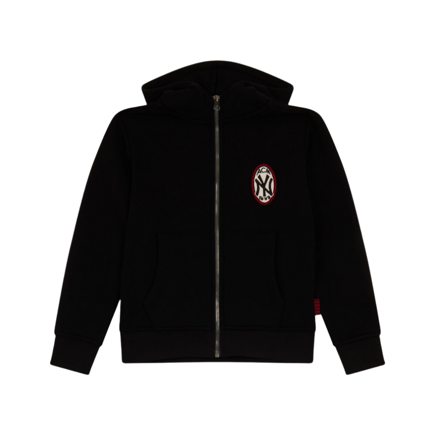 AC Milan x NY Yankees - FELPA BAMBINO CON ZIP E CAPPUCCIO