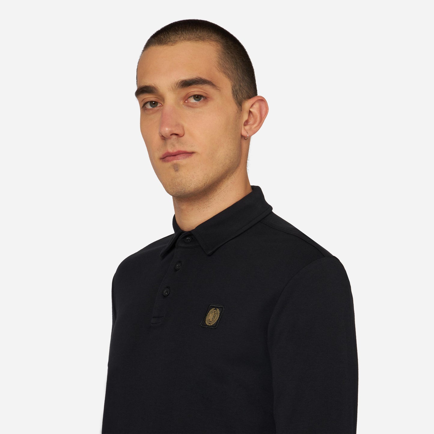 AC MILAN GOLD ESSENTIAL COLLECTION LONG SLEEVED POLO SHIRT