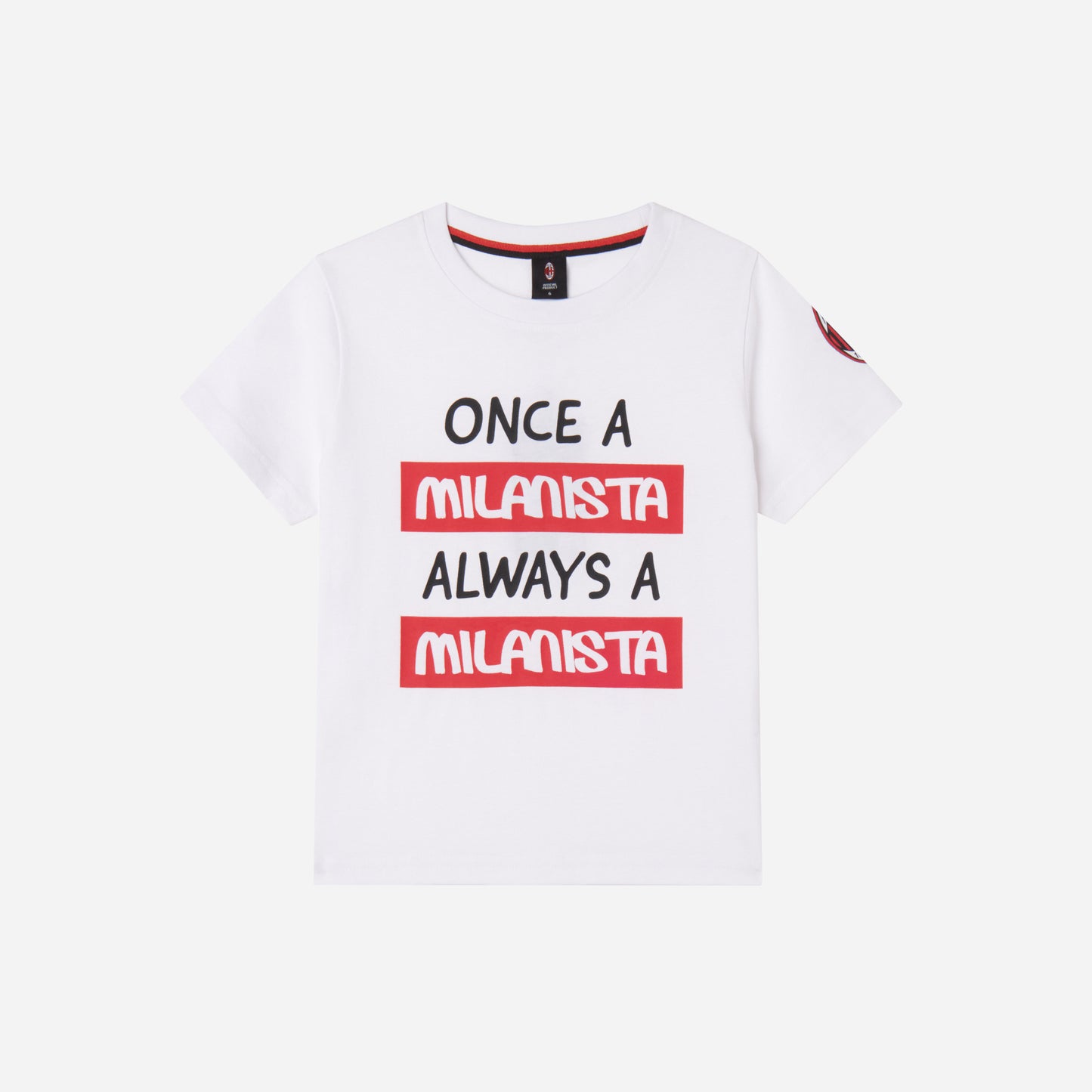 T-SHIRT MILAN BAMBINO BIANCA MILANISTA COLLECTION