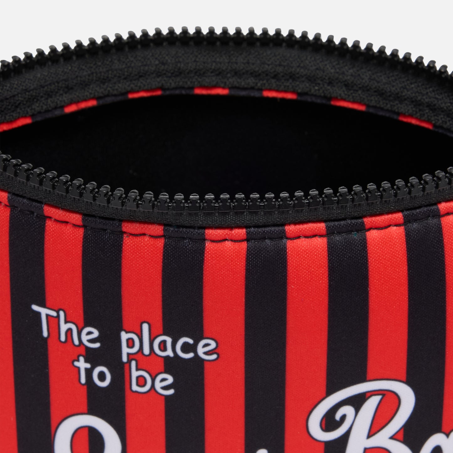 MC2 SAINT BARTH X AC MILAN BLACK AND RED STRIPED POUCH