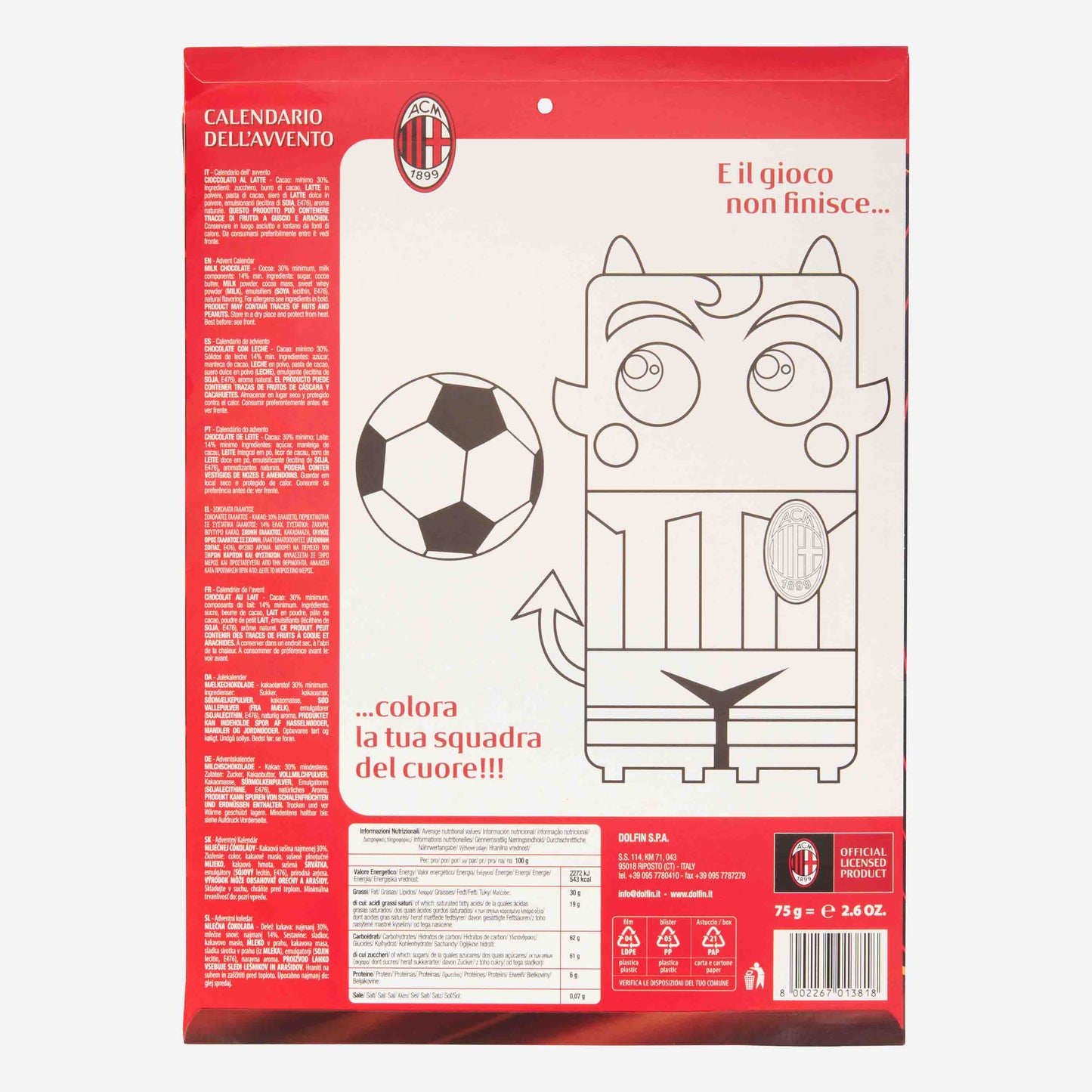 Calendario dell'avvento Milan 2022