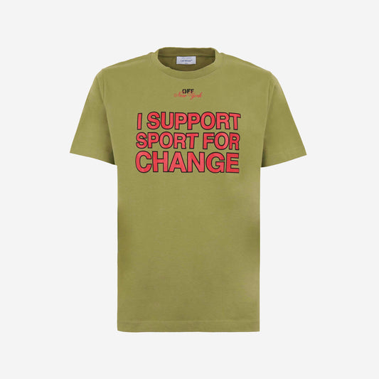 T-SHIRT AC MILAN x OFF-WHITE - I SUPPORT SPORT FOR CHANGE