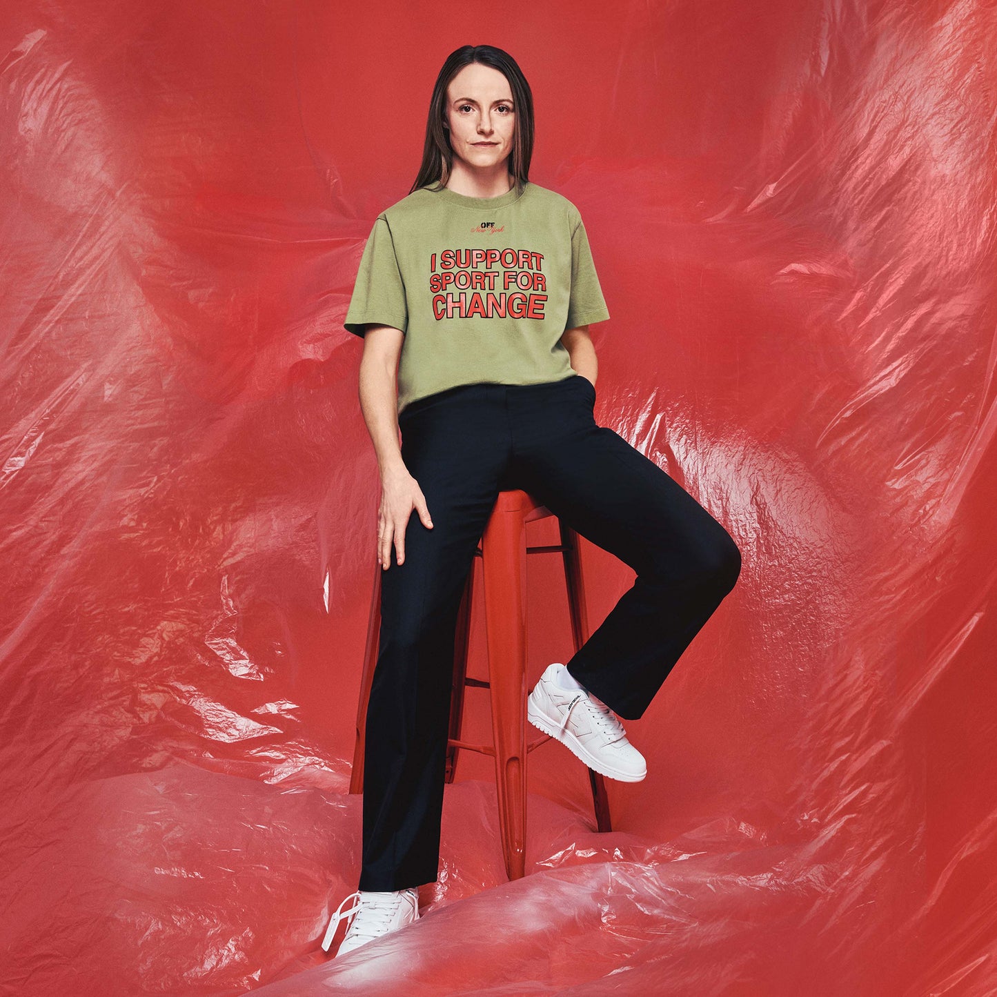 T-SHIRT AC MILAN x OFF-WHITE - I SUPPORT SPORT FOR CHANGE