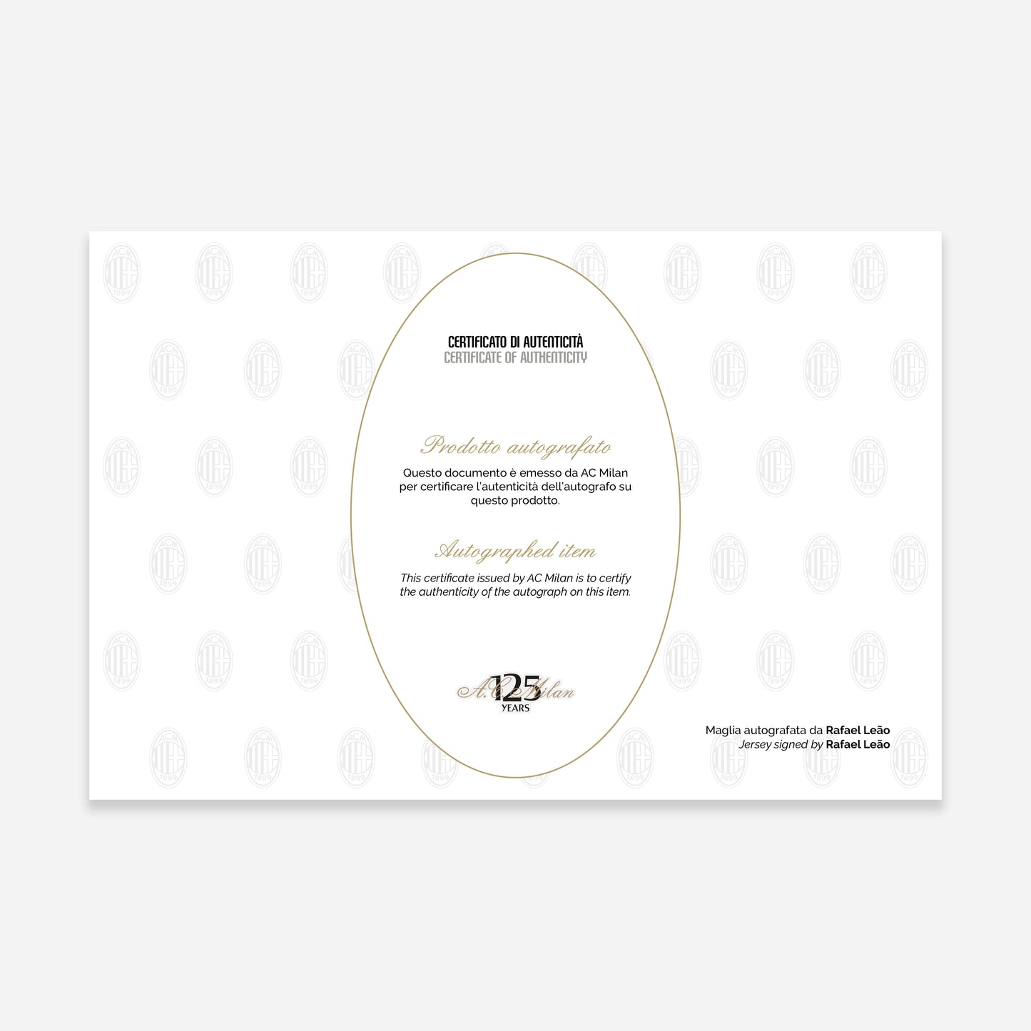 MILAN THIRD 2024/25 JERSEY SIGNED BY LEAO