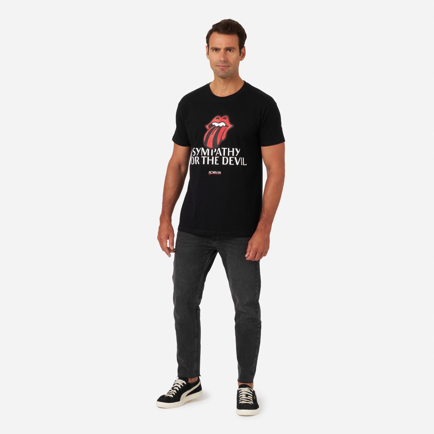 T-SHIRT MILAN X THE ROLLING STONES STAMPATA "SIMPATHY FOR THE DEVIL"