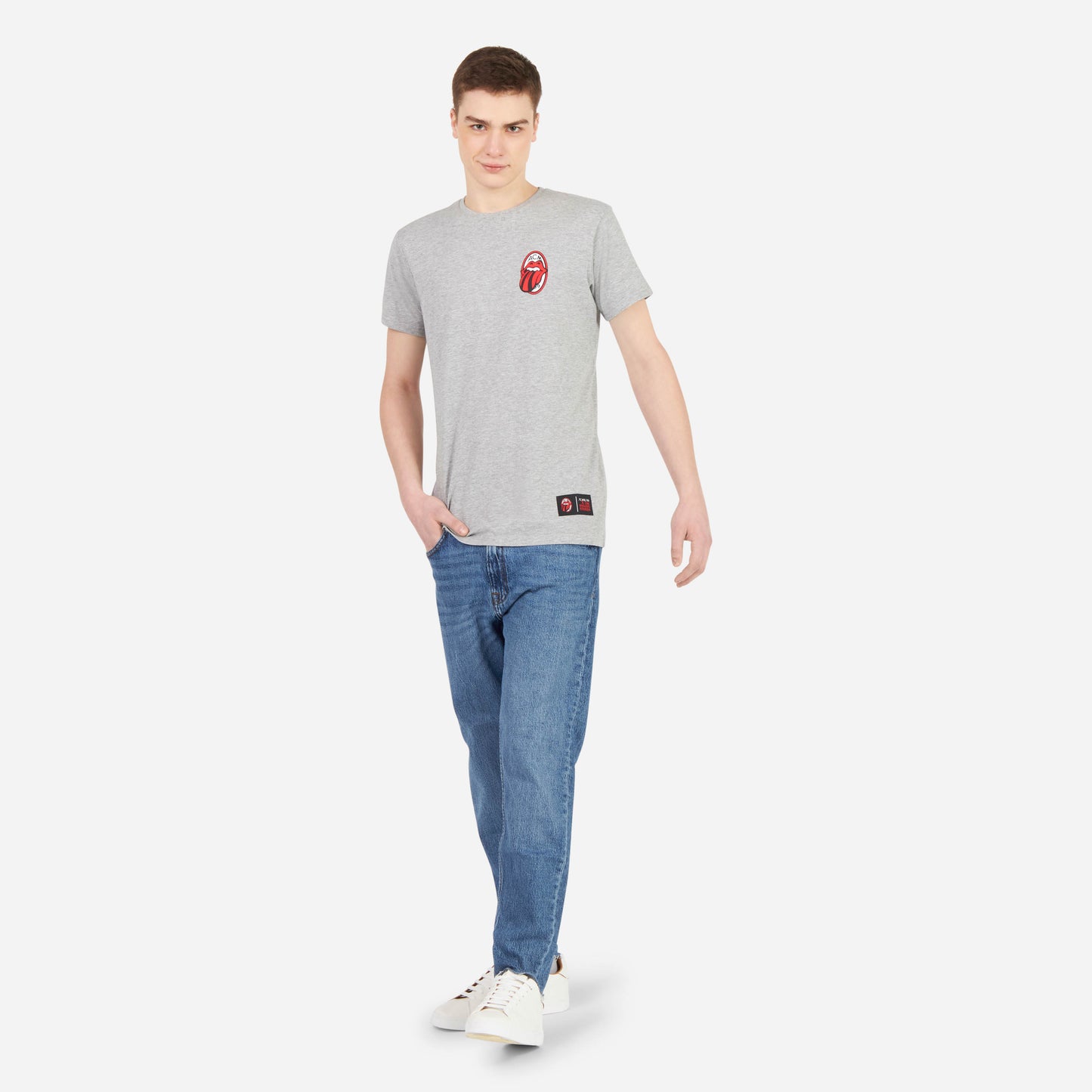 T-SHIRT MILAN X THE ROLLING STONES CON STAMPA E RICAMO