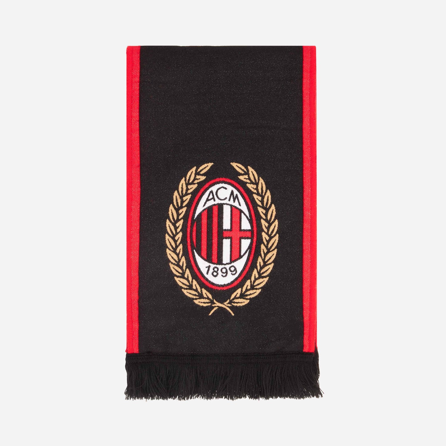 SCIARPA DOUBLE FACE MILAN CON LOGO E DETTAGLI IN ORO