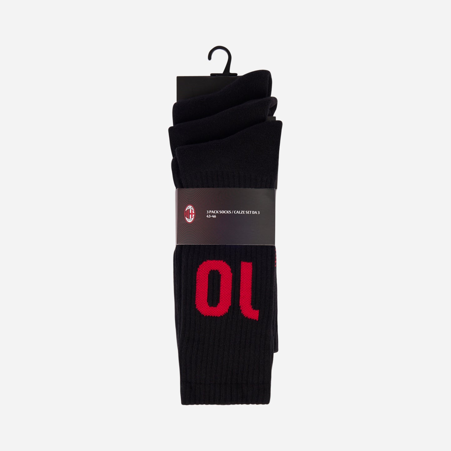 SET TRE CALZE MILAN CON NUMERI