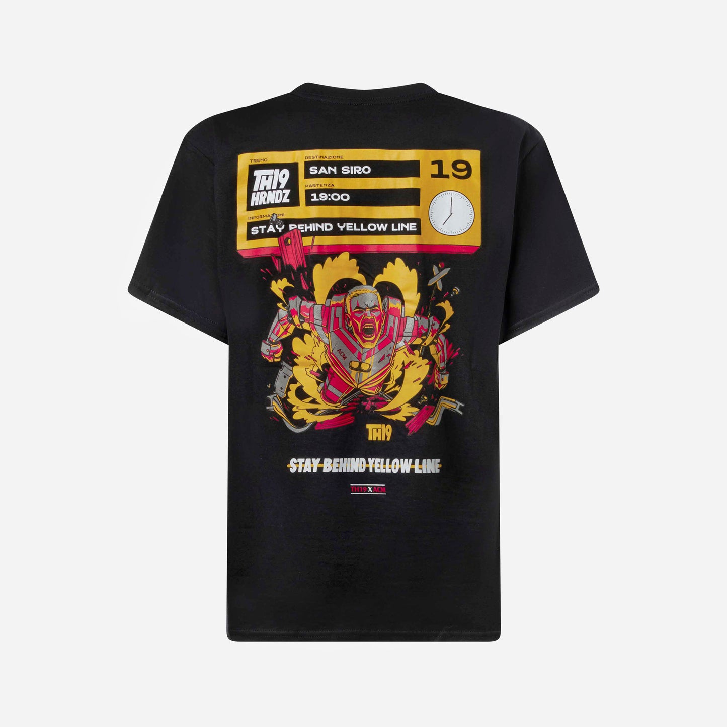 TH19 X ACM - T-SHIRT NERA CON STAMPA SUL RETRO
